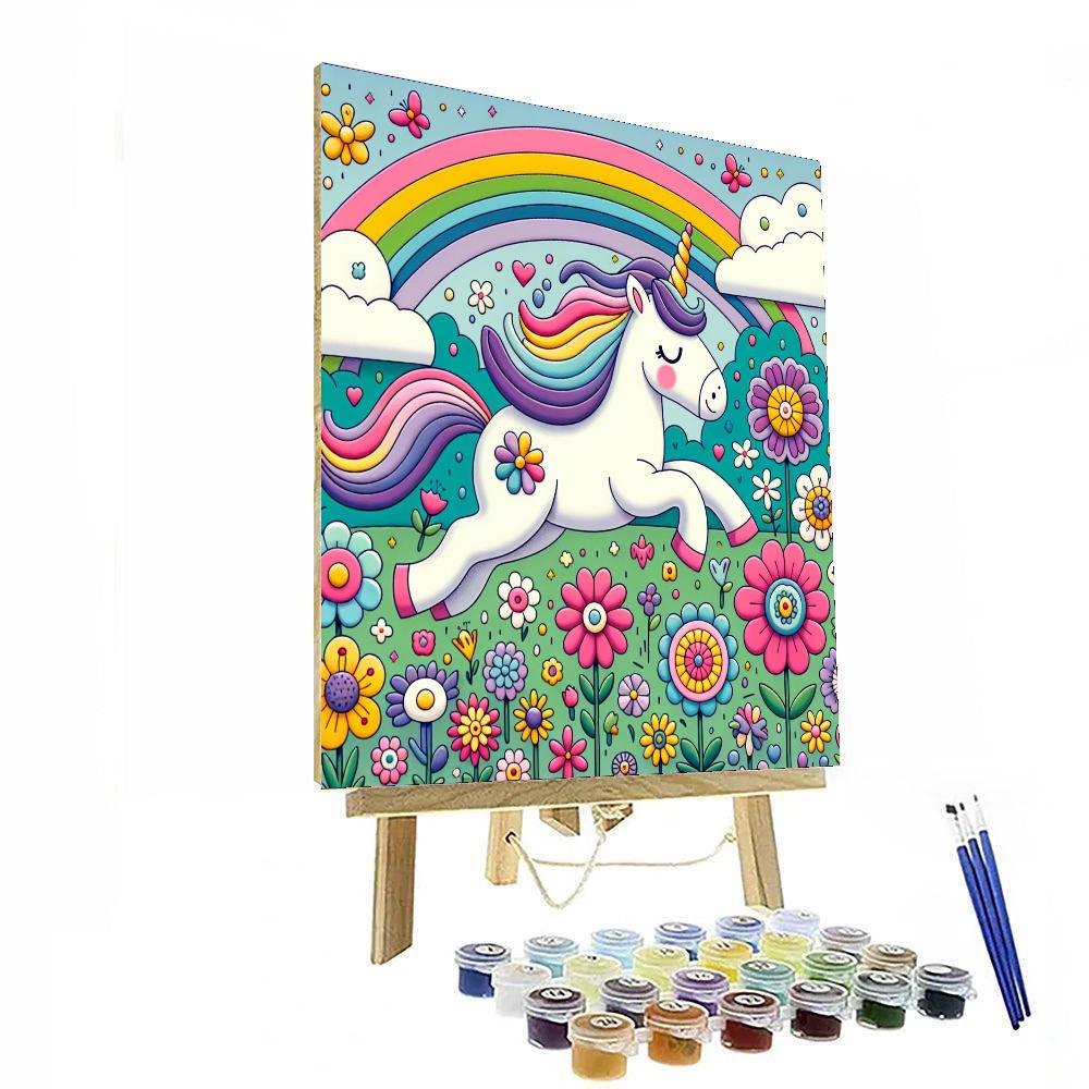 Unicorn's Enchanted Meadow - DIY Painting By Numbers Kit