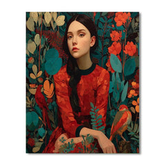 Frida Kahlo Inspired Self Portrait Garden - DIY Painting By Numbers Kit