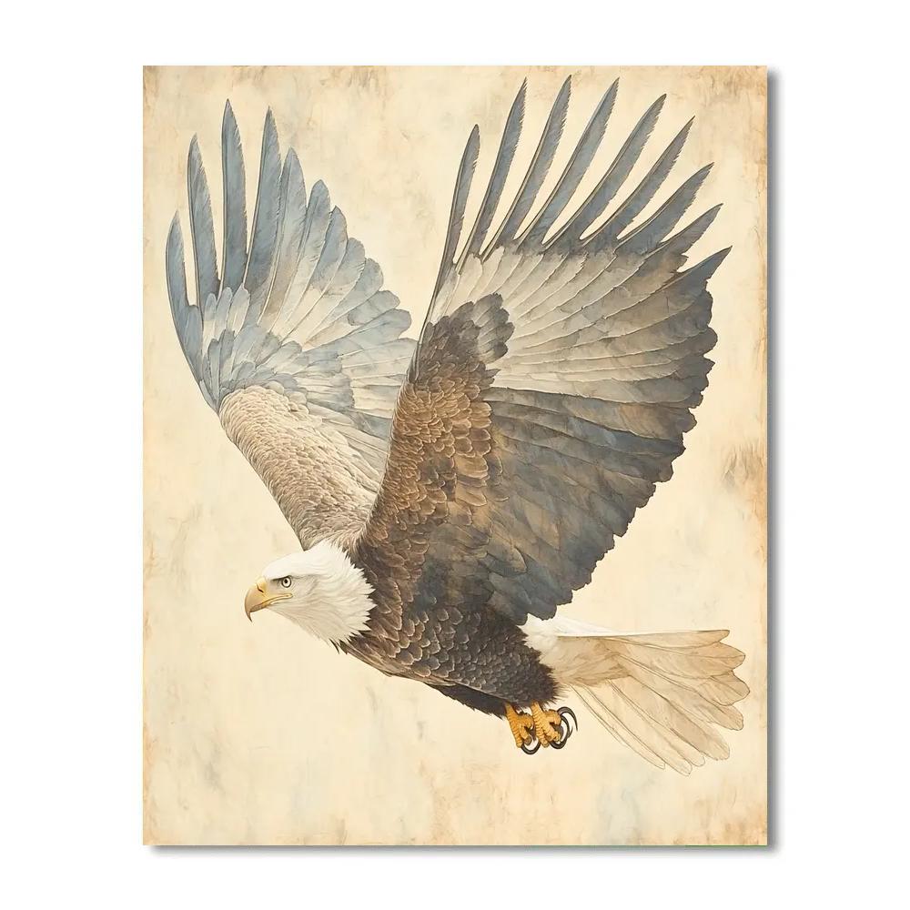 Michelangelo Inspired Eagle Thermals - DIY Painting By Numbers Kit