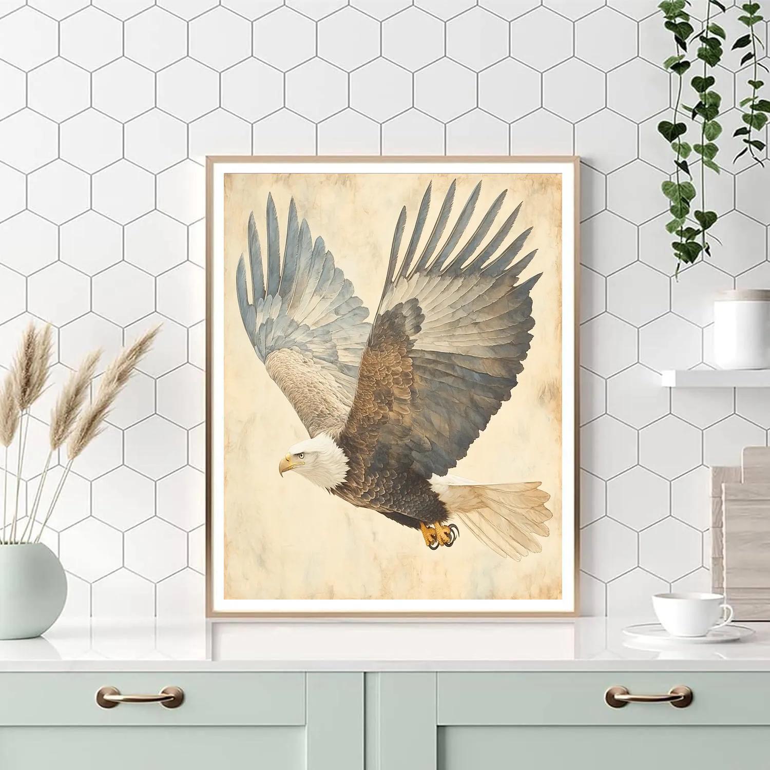 Michelangelo Inspired Eagle Thermals - DIY Painting By Numbers Kit