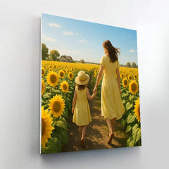 Field of Sunflowers Hold Hands - DIY Painting By Numbers Kit