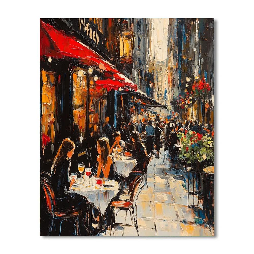 Manet Inspired Evening Café - DIY Painting By Numbers Kit