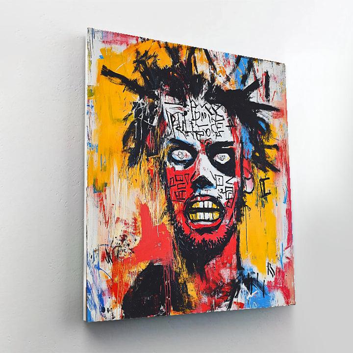 Jean-Michel Basquiat Inspired Street Art Portrait - DIY Painting By Numbers Kit