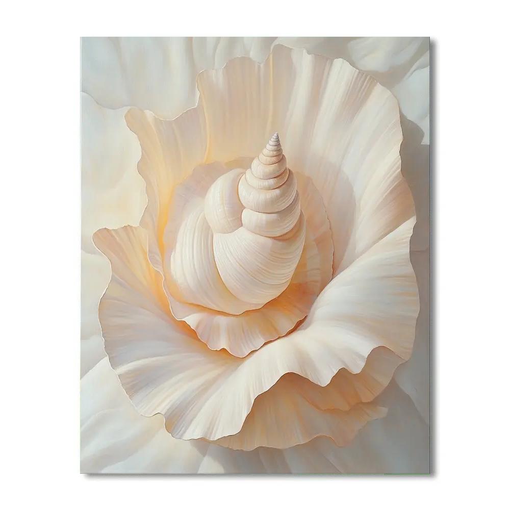OKeeffe Inspired Coastal Shell - DIY Painting By Numbers Kit