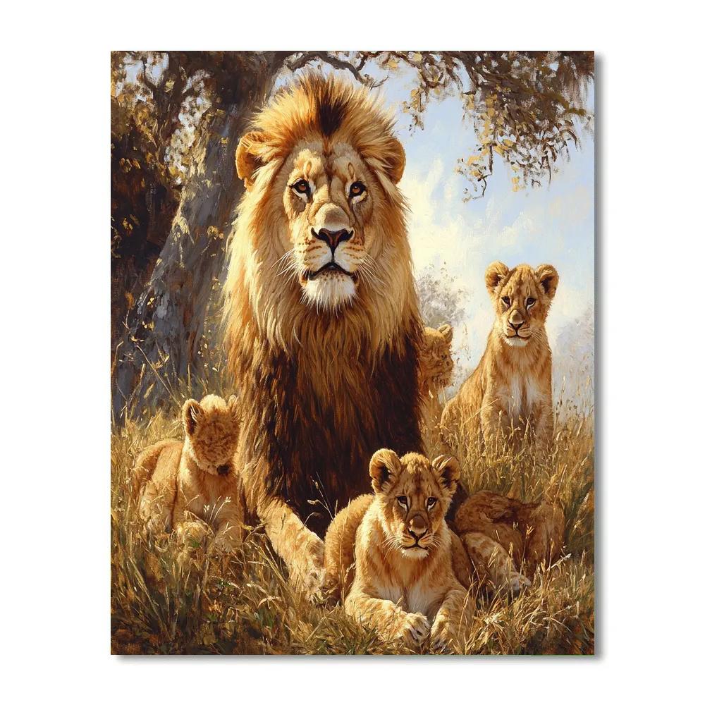 Edwin Landseer Inspired Majestic Lions - DIY Painting By Numbers Kit