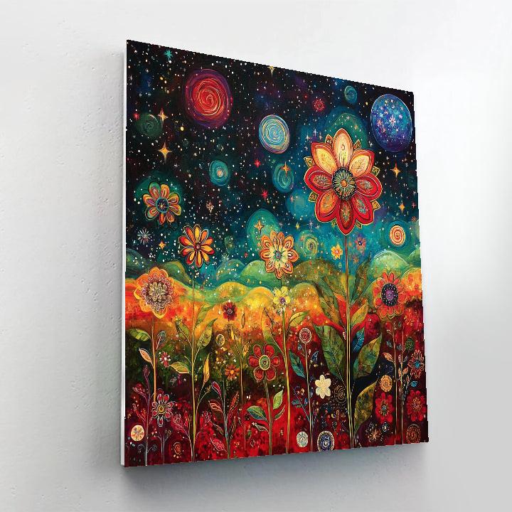 Frida Kahlo Inspired Cosmic Flora Symphony - DIY Painting By Numbers Kit