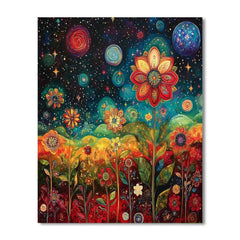 Frida Kahlo Inspired Cosmic Flora Symphony - DIY Painting By Numbers Kit