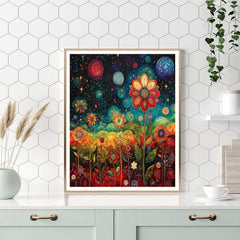 Frida Kahlo Inspired Cosmic Flora Symphony - DIY Painting By Numbers Kit