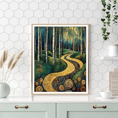 Gustav Klimt Inspired Whispering Forest - DIY Painting By Numbers Kit