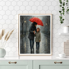Rainy Day Shared Umbrella - DIY Painting By Numbers Kit