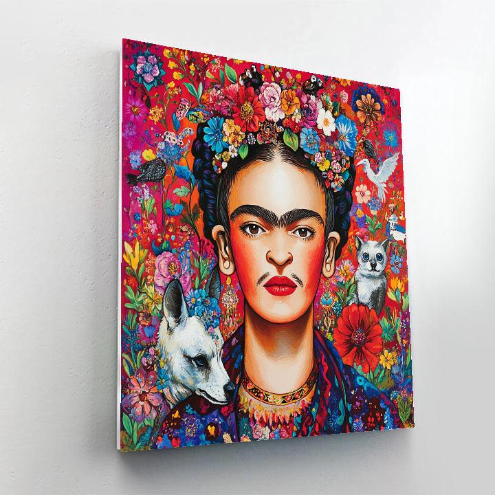 Frida Kahlo Inspired Emotional Self-Portrait - DIY Painting By Numbers Kit