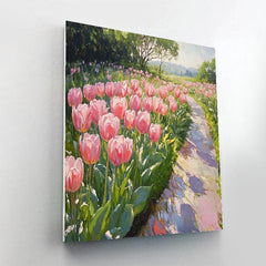 Monet Inspired Tulip Garden - DIY Painting By Numbers Kit