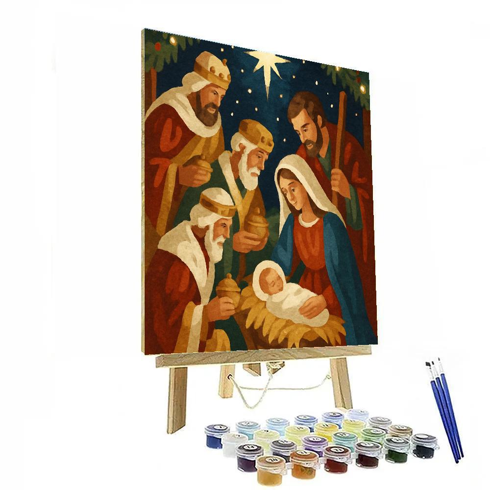 Moonlit Manger - DIY Painting By Numbers Kit