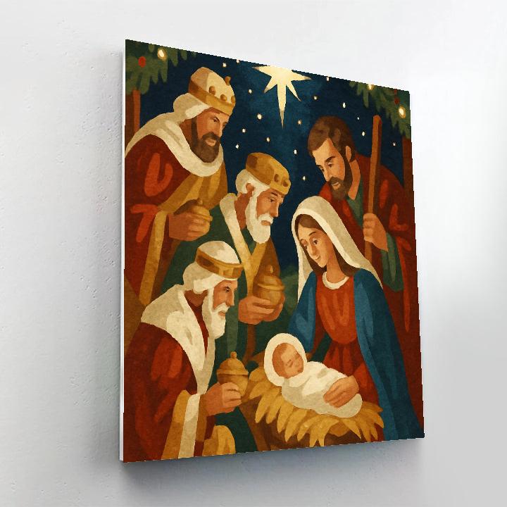 Moonlit Manger - DIY Painting By Numbers Kit