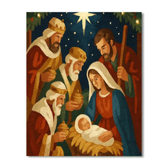 Moonlit Manger - DIY Painting By Numbers Kit