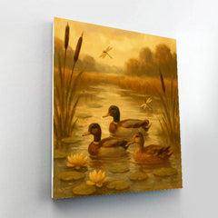 Pond Duckside Afternoon - DIY Painting By Numbers Kit