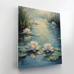 Claude Monet Inspired Misty Waterlilies Reflection - DIY Painting By Numbers Kit