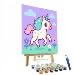 Magic Meadow Unicorn with Stars - DIY Painting By Numbers Kit
