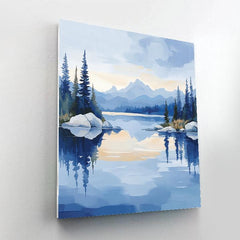 Lawren Harris Inspired Windswept Northern Lake Panorama - DIY Painting By Numbers Kit