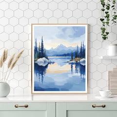 Lawren Harris Inspired Windswept Northern Lake Panorama - DIY Painting By Numbers Kit