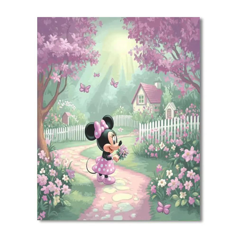 Minnie Mouse Garden Stroll - DIY Painting By Numbers Kit
