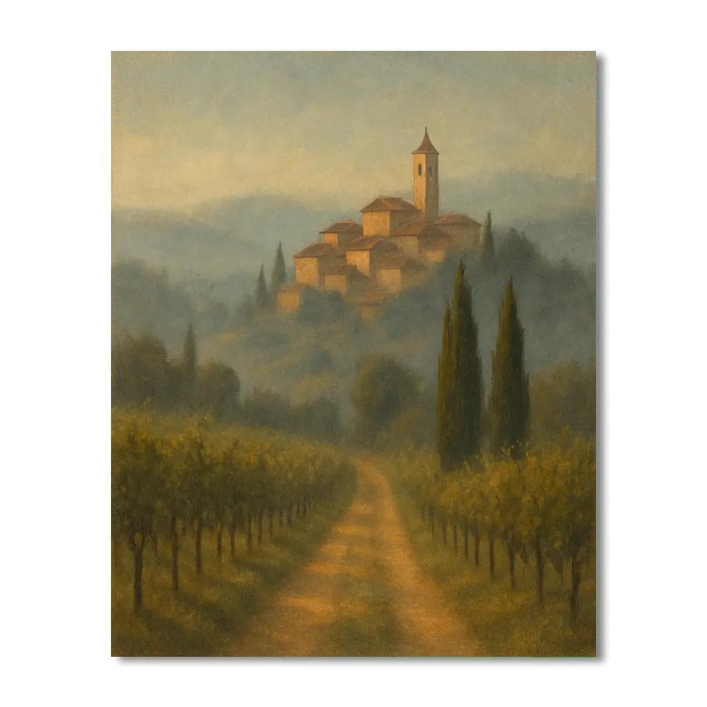 Italy Tuscan Sunrise - DIY Painting By Numbers Kit