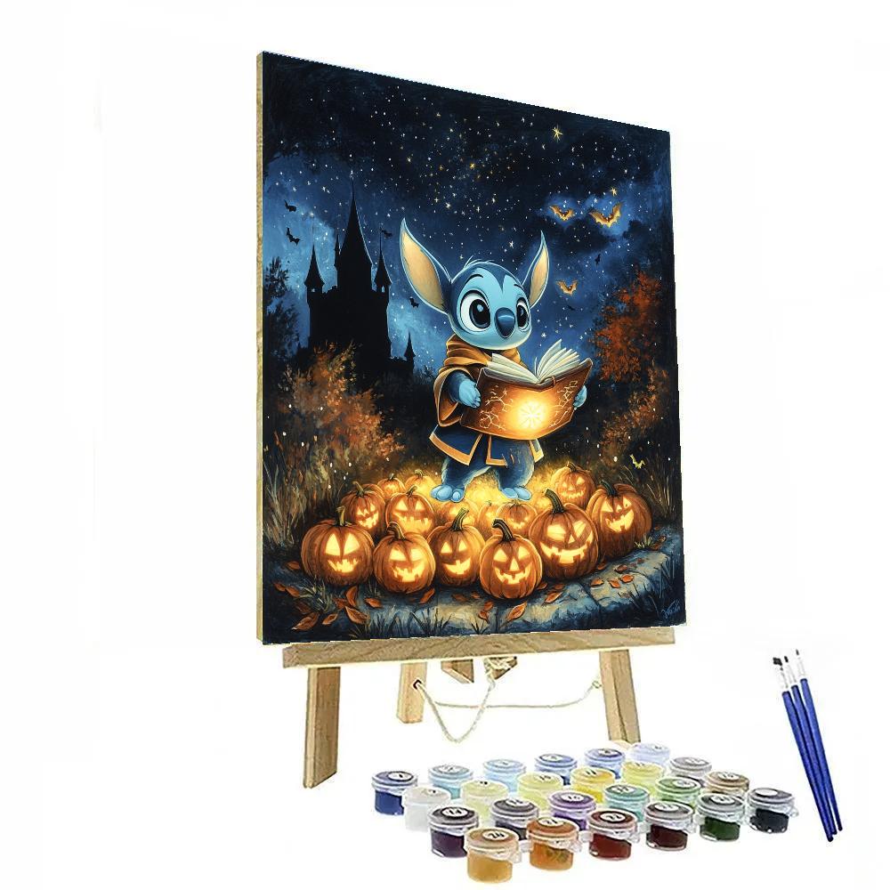 Sorcerer Stitch and the Moonlit Spellbook - DIY Painting By Numbers Kit