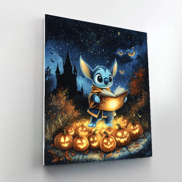 Sorcerer Stitch and the Moonlit Spellbook - DIY Painting By Numbers Kit