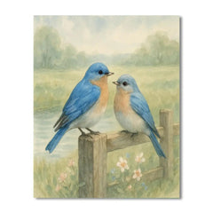 Bluebird Fence Harmony - DIY Painting By Numbers Kit