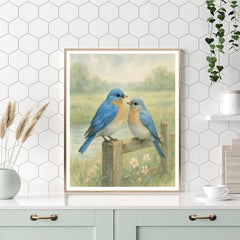 Bluebird Fence Harmony - DIY Painting By Numbers Kit