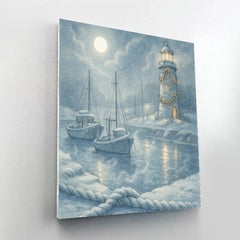 Fishermans Frosty Harbor - DIY Painting By Numbers Kit