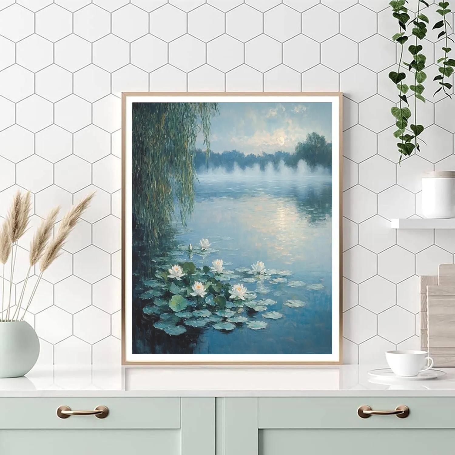 Monet Inspired Misty Lake - DIY Painting By Numbers Kit