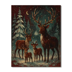 Reindeer Meadow Gathering - DIY Painting By Numbers Kit