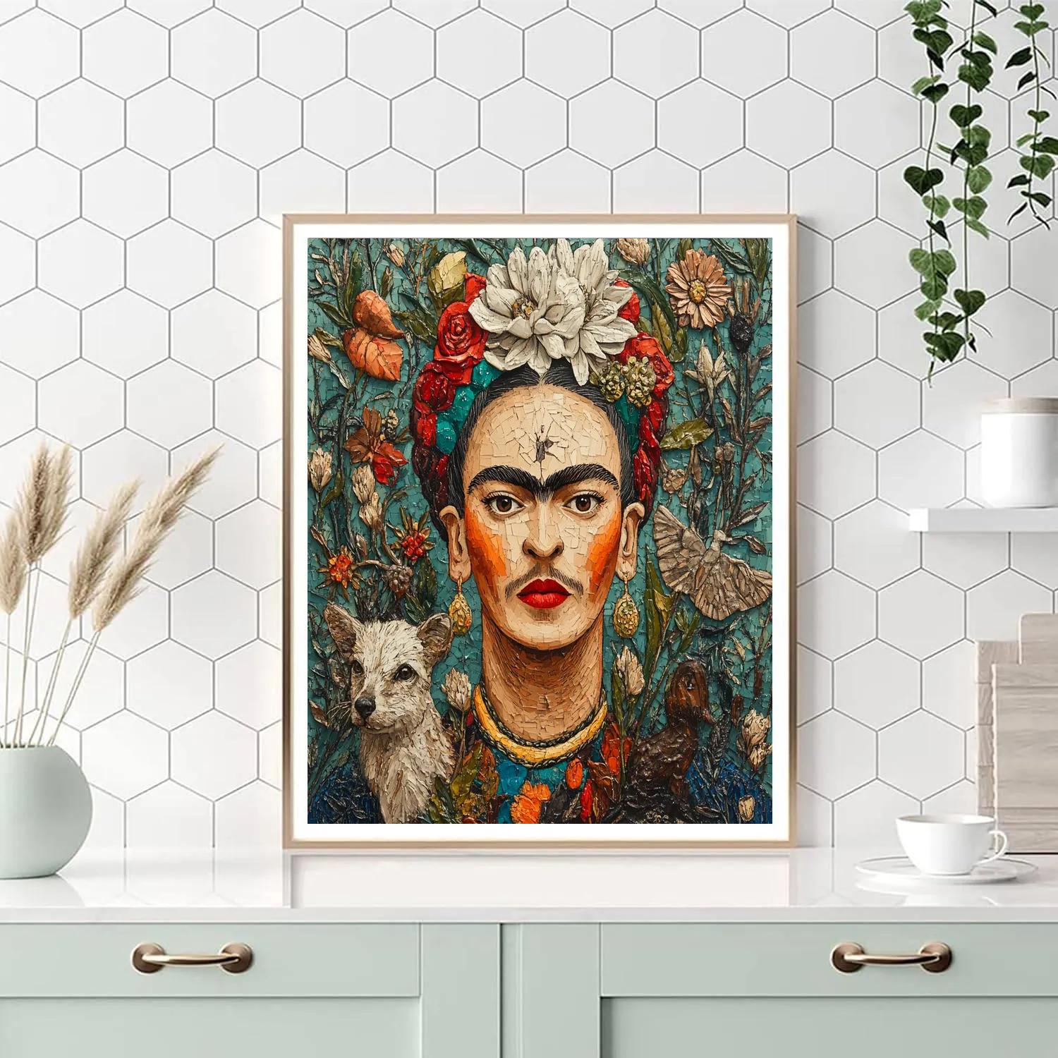 Kahlo Inspired Self Reflection - DIY Painting By Numbers Kit