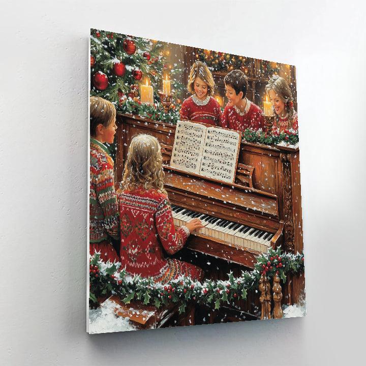 Garlands Around the Piano - DIY Painting By Numbers Kit