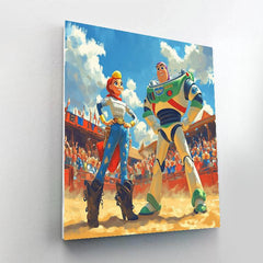 Buzz and Jessie's Rodeo Showdown Disney Inspired - DIY Painting By Numbers Kit
