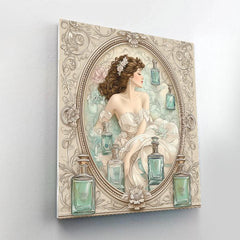 Alphonse Mucha Inspired Perfume Bottles Muse - DIY Painting By Numbers Kit