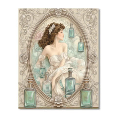 Alphonse Mucha Inspired Perfume Bottles Muse - DIY Painting By Numbers Kit