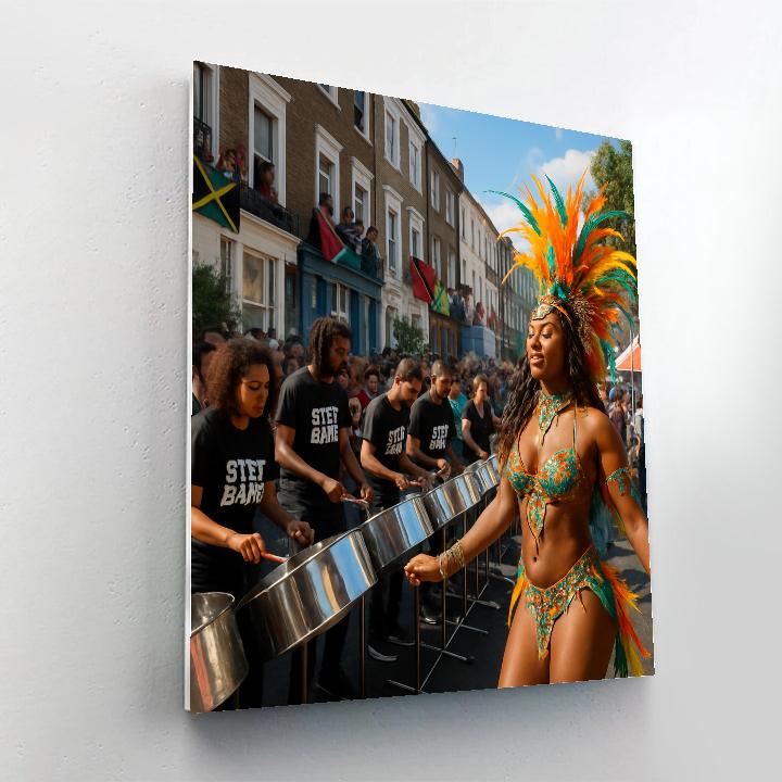 Notting Hill Carnival Steel Drum Street Band - DIY Painting By Numbers Kit