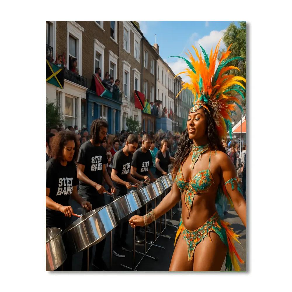 Notting Hill Carnival Steel Drum Street Band - DIY Painting By Numbers Kit