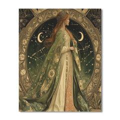 Alphonse Mucha Inspired Zodiac Constellation Woman - DIY Painting By Numbers Kit