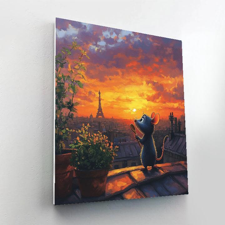Remy Rooftop Cooking Dream - Disney Inspired - DIY Painting By Numbers Kit