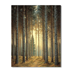 Leonardo da Vinci Inspired Silence of Tall Pines - DIY Painting By Numbers Kit