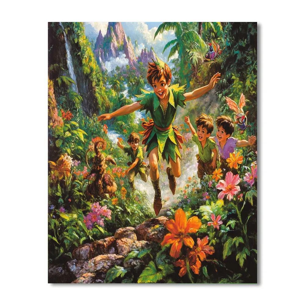 Peter Pan's Lost Boy Adventure - Disney Inspired - DIY Painting By Numbers Kit