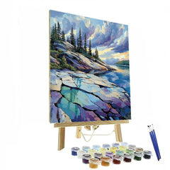 J E H MacDonald Inspired Storm Light Over Granite Shield Lake - DIY Painting By Numbers Kit