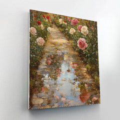 Claude Monet Inspired Rose Garden Reflections After Rain - DIY Painting By Numbers Kit
