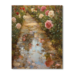 Claude Monet Inspired Rose Garden Reflections After Rain - DIY Painting By Numbers Kit