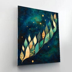 Gustav Klimt Inspired Celestial Tide of Golden Leaves - DIY Painting By Numbers Kit