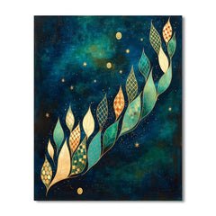 Gustav Klimt Inspired Celestial Tide of Golden Leaves - DIY Painting By Numbers Kit