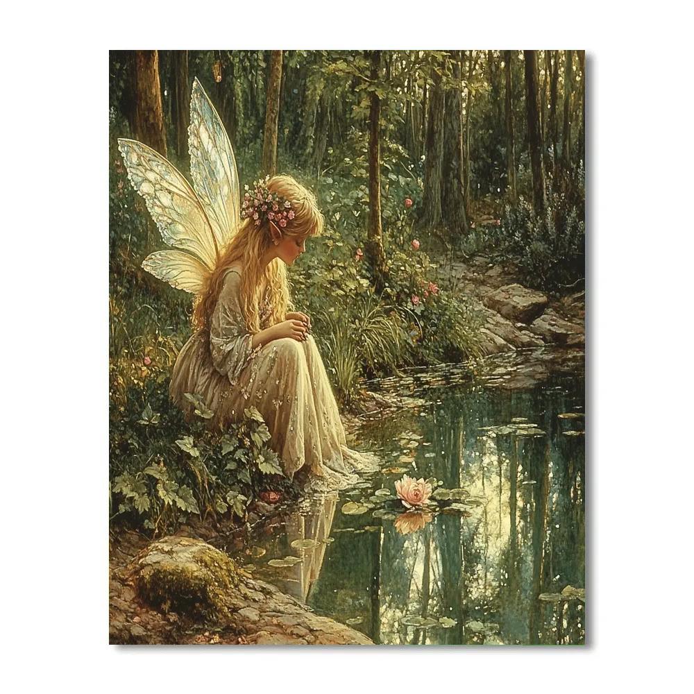 John Everett Millais Inspired Woodland Fairy - DIY Painting By Numbers Kit